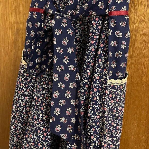 Gunne Sax by Jessica Mcclintock Calico Blue Dress Small Prairie - Picture 10 of 10